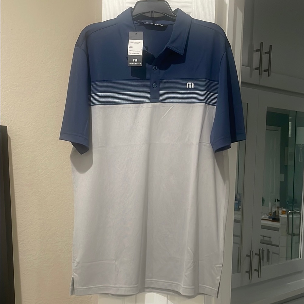 Callaway Blue and Gray Polo Shirt Modern Sporty Design